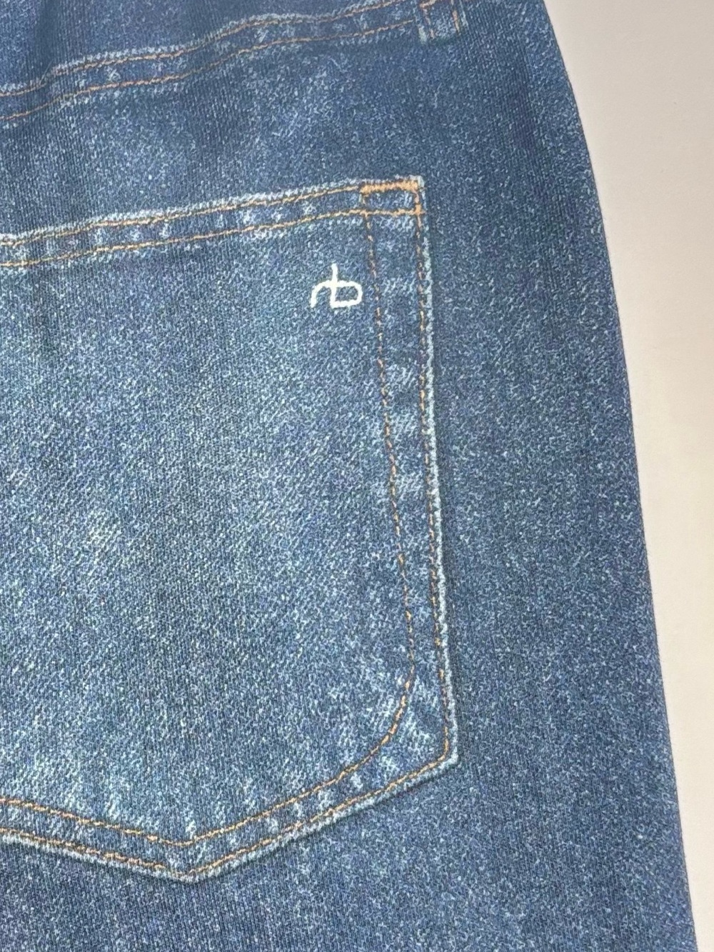 rag & bone Miramar Wide Leg Sweatpant Jeans Petra Blue Cotton Terry Small - Picture 12 of 16